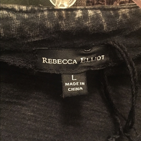 Rebecca Elliot Black Acid Wash Fringe Cardigan - Picture 2 of 5